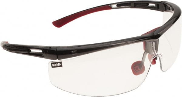 North - Safety Glasses - CLR LEN TRANSLCNT BLK ADAPTEC WIDE SAFETY GLS - Benchmark Tooling