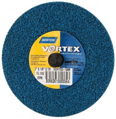 Norton - 3" Medium Grade Aluminum Oxide Deburring Disc - Quick Change Connection - Benchmark Tooling