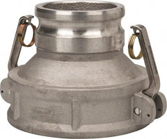 Value Collection - 6" Aluminum Cam & Groove Suction & Discharge Hose Female Coupler Male Adapter - 4" Thread, 300 Max psi - Benchmark Tooling