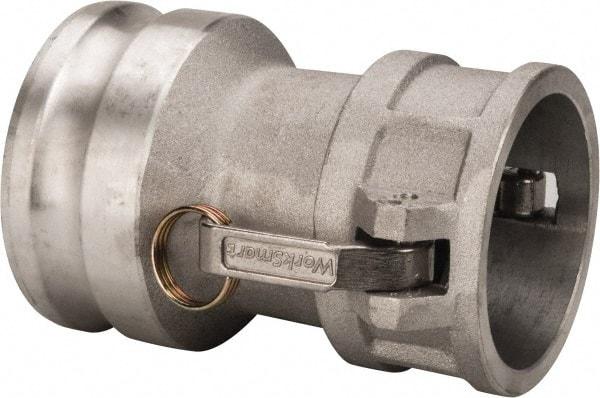 Value Collection - 3" Aluminum Cam & Groove Suction & Discharge Hose Female Coupler Male Adapter - 4" Thread, 500 Max psi - Benchmark Tooling