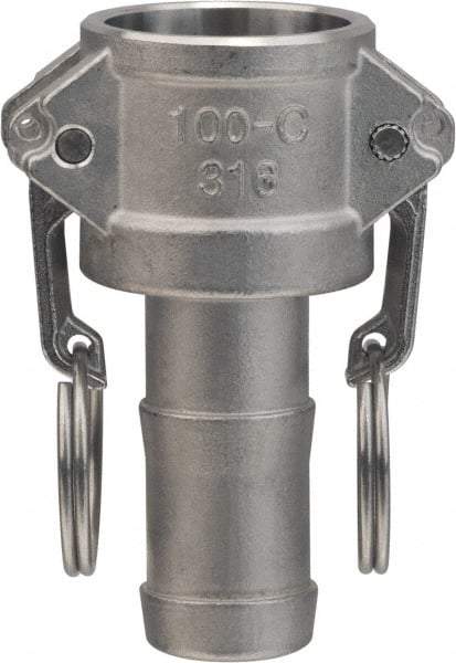 Value Collection - 5" Aluminum Cam & Groove Suction & Discharge Hose Female Coupler Hose Shank - Part C, 300 Max psi - Benchmark Tooling