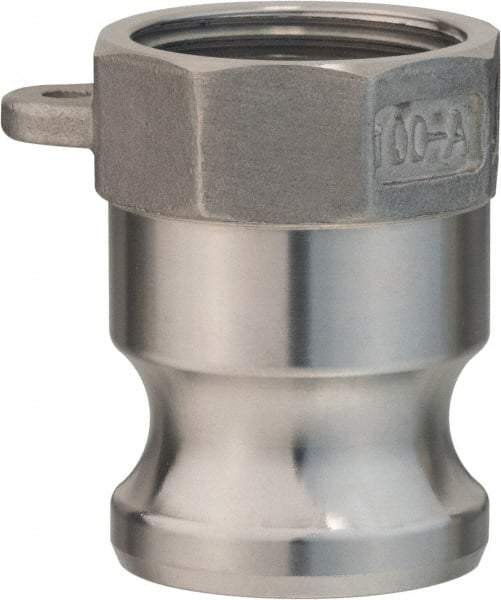 Value Collection - 4" Stainless Steel Cam & Groove Suction & Discharge Hose Male Adapter Female NPT Thread - Part A, 4" Thread, 400 Max psi - Benchmark Tooling