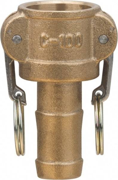 Value Collection - 3" Brass Cam & Groove Suction & Discharge Hose Female Coupler Hose Shank - Part C, 500 Max psi - Benchmark Tooling