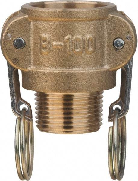 Value Collection - 2" Brass Cam & Groove Suction & Discharge Hose Female Coupler Male NPT Thread - Part B, 2" Thread, 1,000 Max psi - Benchmark Tooling