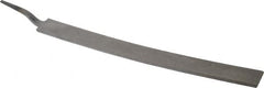 PFERD - 14" Long, Smooth Cut, Flat American-Pattern File - Single/Curved Cut, 0.38" Overall Thickness, Flexible, Tang - Benchmark Tooling