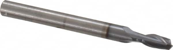 OSG - 5/32", 5/16" LOC, 3/16" Shank Diam, 2" OAL, 2 Flute, Solid Carbide Square End Mill - Single End, TiCN Finish, Spiral Flute, 30° Helix, Centercutting, Right Hand Cut, Right Hand Flute, Series 412 - Benchmark Tooling