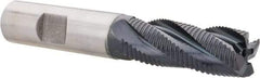 Hertel - 5/8" Diam, Fine Pitch, 1-5/8" LOC, 4 Flute Cobalt Roughing Square End Mill - TiAlN Finish, 3-3/4" OAL, 5/8" Shank Diam, Single End, 30° Helix - Benchmark Tooling