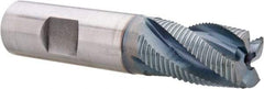 Hertel - 3/4" Diam, Fine Pitch, 1-1/4" LOC, 4 Flute Cobalt Roughing Square End Mill - TiCN Finish, 3-1/2" OAL, 3/4" Shank Diam, Single End, 30° Helix - Benchmark Tooling