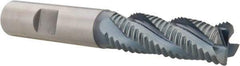 Hertel - 1/2" Diam, Coarse Pitch, 1-5/8" LOC, 4 Flute Cobalt Roughing Square End Mill - TiCN Finish, 3-5/8" OAL, 1/2" Shank Diam, Single End, Centercutting, 30° Helix - Benchmark Tooling