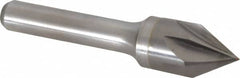 Keo - 5/8" Head Diam, 3/8" Shank Diam, 6 Flute 60° Solid Carbide Countersink - Bright Finish, 2-3/4" OAL, Single End - Benchmark Tooling