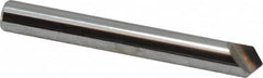 Keo - 1/4" Head Diam, 1/4" Shank Diam, 1 Flute 100° Solid Carbide Countersink - Bright Finish, 2" OAL, Single End - Benchmark Tooling