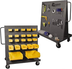 Durham - 2,000 Lb Capacity Steel A-Frame Truck - Steel Deck, 48" OAW, Phenolic Casters - Benchmark Tooling