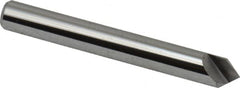 Keo - 1/4" Head Diam, 1/4" Shank Diam, 1 Flute 82° Solid Carbide Countersink - Bright Finish, 2" OAL, Single End - Benchmark Tooling