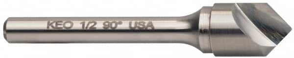 Keo - 5/8" Head Diam, 3/8" Shank Diam, 1 Flute 60° Solid Carbide Countersink - Benchmark Tooling