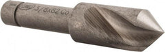 Keo - 3/8" Head Diam, 1/4" Shank Diam, 1 Flute 82° Cobalt Countersink - Bright Finish, 1-3/4" OAL, Single End - Benchmark Tooling