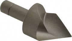 Keo - 1-1/4" Head Diam, 1/2" Shank Diam, 1 Flute 60° Cobalt Countersink - Bright Finish, 3" OAL, Single End - Benchmark Tooling