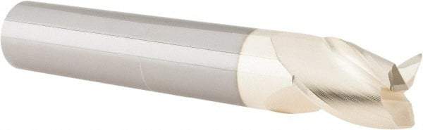 Accupro - 3/4", 3 Flute, Single End, Solid Carbide, 0.03" Corner Radius End Mill - 6" OAL, 37° Helix, Right Hand Flute, 1" LOC, Right Hand Cut - Benchmark Tooling