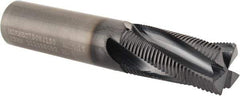 Kennametal - 3/4" Diam, Fine Pitch, 1-1/2" LOC, 4 Flute Solid Carbide Roughing Square End Mill - AlTiN Finish, 4" OAL, 3/4" Shank Diam, Centercutting, 20° Helix - Benchmark Tooling