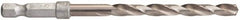 Hertel - 1/4" 135° High Speed Steel Jobber Drill - Bright Finish, Spiral Flute, 4-5/8" OAL - Benchmark Tooling
