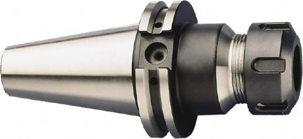 HAIMER - 1mm to 16mm Capacity, 6.3" Projection, CAT50 Taper Shank, ER25 Collet Chuck - 0.0001" TIR, Through-Spindle - Exact Industrial Supply