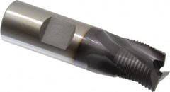 OSG - 3/4" Diam, Fine Pitch, 3/4" LOC, 3 Flute Cobalt Corner Chamfer Roughing End Mill - TiAlN Finish, 2-7/8" OAL, 3/4" Shank Diam, Single End, Centercutting, 30° Helix - Benchmark Tooling