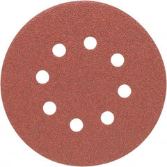 Porter-Cable - 5" Diam, 80 Grit Aluminum Oxide Adhesive PSA Disc - Medium Grade, Tan, C Weighted Backing, Flexible, 13,000 Max RPM - Benchmark Tooling