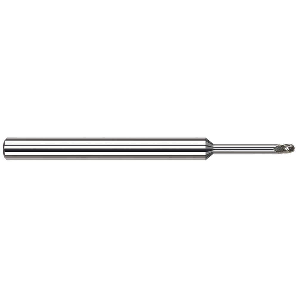 Harvey Tool - 1/16" Diam, 3/32" LOC, 3 Flute Solid Carbide Ball End Mill - Exact Industrial Supply