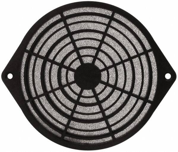 Made in USA - 120mm High x 120mm Wide x 11.2mm Deep, Tube Axial Fan Air Filter Assembly - 93% Capture Efficiency, Polyurethane Foam Media, 175°F Max, 45 Pores per Inch, Use with 120mm Square Tube Axial Fans - Benchmark Tooling