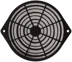 Made in USA - 162mm High x 162mm Wide x 7.9mm Deep, Tube Axial Fan Air Filter Assembly - 93% Capture Efficiency, Polyurethane Foam Media, 175°F Max, 45 Pores per Inch, Use with 162mm Round Tube Axial Fans - Benchmark Tooling