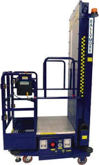 Ballymore - 650 Lb Capacity, 146" Lift Height, Battery Operated Power Stocker Lift - 146" Lift Height, Battery Operated - Benchmark Tooling