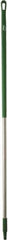 Vikan - 60 x 1-1/4" Stainless Steel Squeegee Handle - European Threaded Connection, Green - Benchmark Tooling