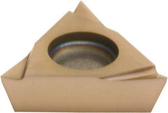 Sumitomo - TPGT630.5 FY Grade ACZ310 Carbide Turning Insert - TiN/AlN Finish, 60° Triangle, 3/16" Inscr Circle, 3/32" Thick, 0.0078" Corner Radius - Benchmark Tooling