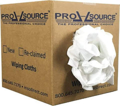 PRO-SOURCE - Cotton Reclaimed Rags - White, Sheeting, Lint Free, 5 Lbs. at 3 to 5 per Pound, Box - Benchmark Tooling