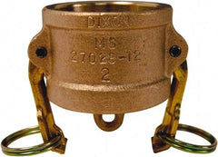 Dixon Valve & Coupling - 1-1/2" Brass Cam & Groove Suction & Discharge Hose Dust Cap For Use with Adapters - Part DC, 250 Max psi - Benchmark Tooling