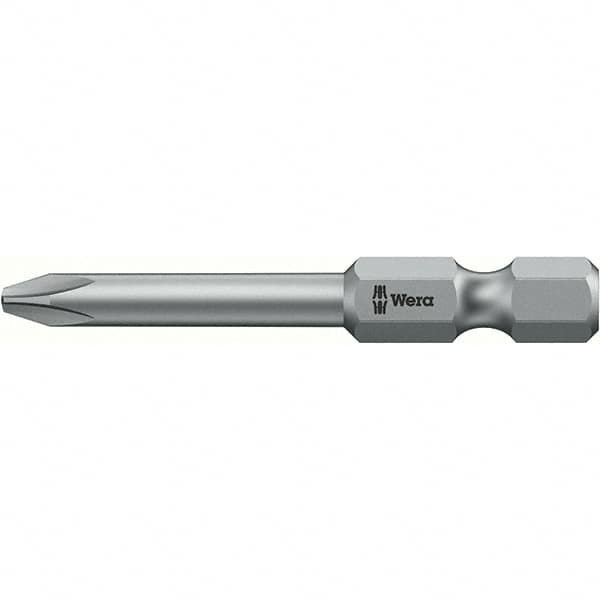 Wera - #1, Phillips Screwdriver Bit - 1/4" Drive, 2" OAL - Benchmark Tooling