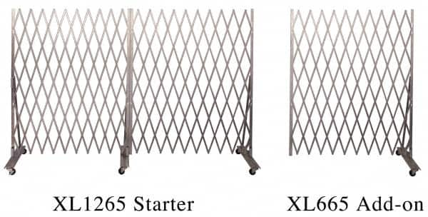 Illinois Engineered Products - 8' High Portable Traffic Control Gate - Galvanized Steel, Silver - Benchmark Tooling