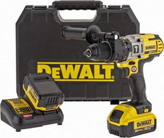 DeWALT - 20 Volt 1/2" Keyless Chuck Cordless Hammer Drill - 0 to 9,775, 0 to 22,950 & 0 to 34,000 BPM, 0 to 575, 0 to 1,350 & 0 to 2,000 RPM, Reversible, Mid-Handle - Benchmark Tooling