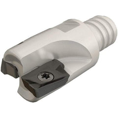 Iscar - 5/8" Cut Diam, 0.39" Max Depth of Cut, 0.87" OAL, Indexable Square Shoulder End Mill - HM90 AP.. 1003.. Inserts, T10 Modular Connection, 90° Lead Angle, Series Heli2000, Multimaster - Benchmark Tooling