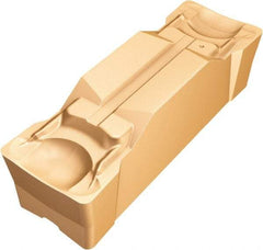 Sandvik Coromant - HN123 GM Grade 1125, 4mm Cutting Width Carbide Grooving Insert - 23mm Max Depth of Cut, Neutral, 0.3mm Corner Radius, TiAlN Finish - Benchmark Tooling