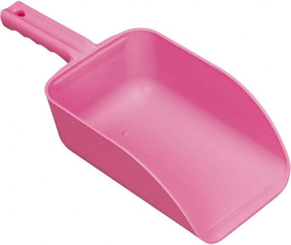 Remco - 82 oz Pink Polypropylene Flat Bottom Scoop - 5.9" Wide x 3.3" Deep Bowl, 15.1" OAL - Benchmark Tooling