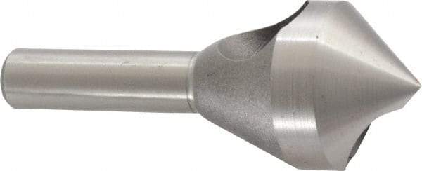 Keo - 1" Head Diam, 3/8" Shank Diam, 0 Flute 90° Cobalt Countersink - Bright Finish, 2-5/8" OAL, Single End, Straight Shank, Right Hand Cut - Benchmark Tooling