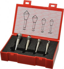 Keo - 4 Piece, 5/16 to 5/8" Head Diam, 90° Included Angle, Single End Countersink Set - Benchmark Tooling