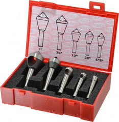 Keo - 5 Piece, 5/16 to 1" Head Diam, 90° Included Angle, Single End Countersink Set - Benchmark Tooling