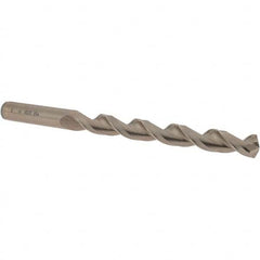 Cleveland - Letter U 135° Cobalt Jobber Drill - Gold Finish Finish, Right Hand Cut, Parabolic Flute, Straight Shank, 5" OAL, Split Point - Benchmark Tooling