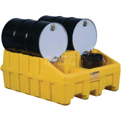 Justrite - Drum Dispensing & Collection Workstations; Number of Drums: 2 ; Storage Direction: Horizontal ; Sump Capacity (Gal.): 66.00 ; Height (Inch): 28 ; Length (Decimal Inch): 59.0000 ; Width (Inch): 49 - Exact Industrial Supply