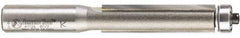 Amana Tool - 1/2" Cut Diam, 2" Length of Cut, 2 Flute Flush Trim Edge Profile Router Bit - Carbide-Tipped, 1/2" Shank Diam, 4-1/4" OAL, Uncoated - Benchmark Tooling