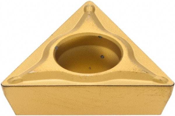 Sumitomo - TPMT32.51 ESU Grade AC820P Carbide Turning Insert - Al2O3 Finish, 60° Triangle, 3/8" Inscr Circle, 5/32" Thick, 1/64" Corner Radius - Benchmark Tooling