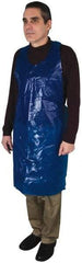 PRO-SAFE - 28" Wide x 46" Long x 4 mil Thick Coat Apron - Polyethylene, Blue, Waterproof - Benchmark Tooling