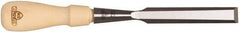 Stanley - 9-21/64" OAL x 5/8" Blade Width Wood Chisel - 5/8" Tip, Hornbeam Wood Handle - Benchmark Tooling