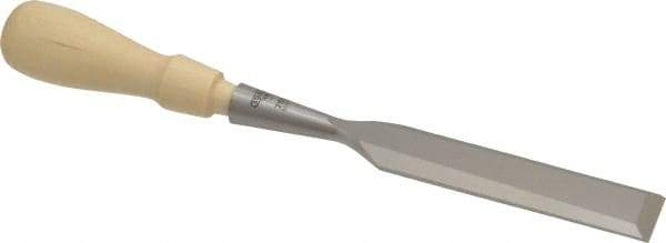 Stanley - 9-31/32" OAL x 1" Blade Width Wood Chisel - 1" Tip, Hornbeam Wood Handle - Benchmark Tooling